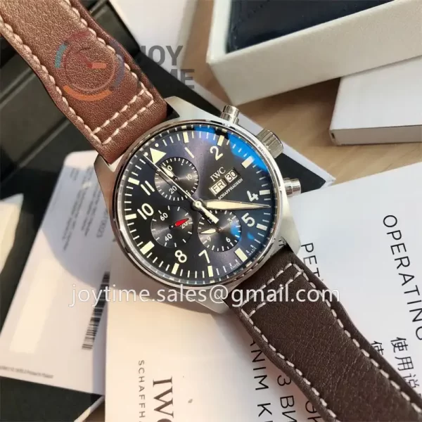 IWC Pilot Chrono 1:1 Best Edition SS 43mm Alligator Leather Strap Cal.79320 Full Packaging