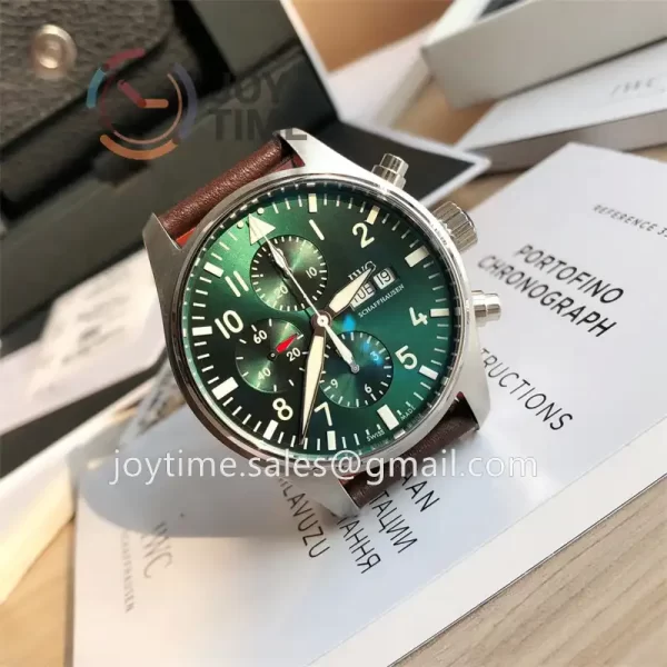 IWC Pilot Chrono 1:1 Best Edition SS 43mm Alligator Leather Strap Cal.79320 Full Packaging