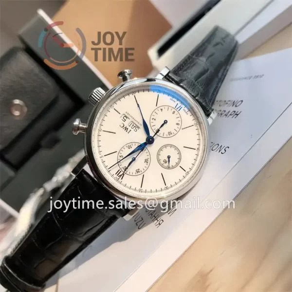 IWC Portofino Chrono 1:1 Best Edition SS 42mm Alligator Leather Strap Cal.79320 Full Packaging