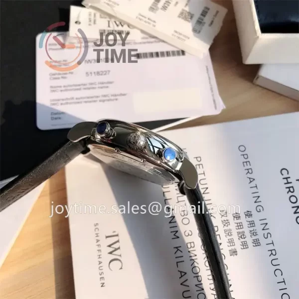 IWC Portofino Chrono 1:1 Best Edition SS 42mm Alligator Leather Strap Cal.79320 Full Packaging