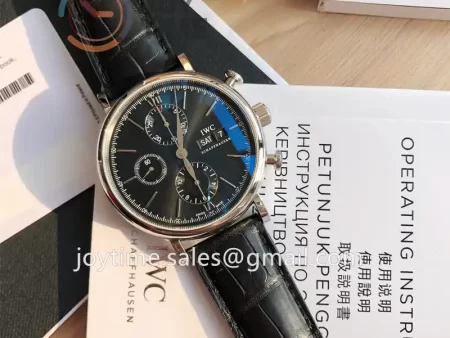 IWC Portofino Chrono 1:1 Best Edition SS 42mm Alligator Leather Strap Cal.79320 Full Packaging