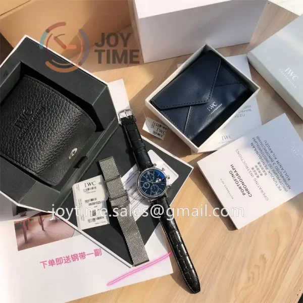 IWC Portofino Chrono 1:1 Best Edition SS 42mm Alligator Leather Strap Cal.79320 Full Packaging