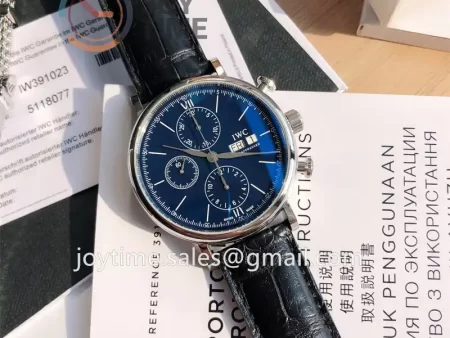 IWC Portofino Chrono 1:1 Best Edition SS 42mm Alligator Leather Strap Cal.79320 Full Packaging