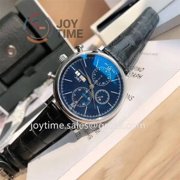 IWC Portofino Chrono 1:1 Best Edition SS 42mm Alligator Leather Strap Cal.79320 Full Packaging