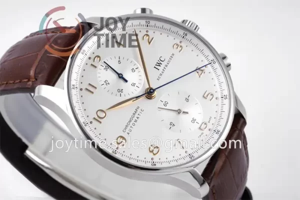 IWC Portugieser Chrono ZF 1:1 Best Edition SS 41mm Leather Strap A69355