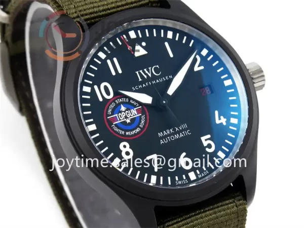 IWC Pilot Mark XVIII Top Gun IW324712 ZF 1:1 Best Edition Ceramic 41mm Nylon Strap A32111