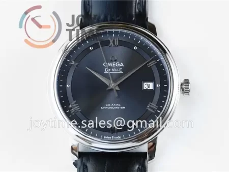 Omega De Ville 1:1 Best Edition SS 39.5mm Leather Strap A2824