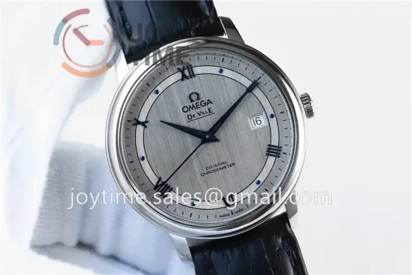 Omega De Ville 1:1 Best Edition SS 39.5mm Leather Strap A2824