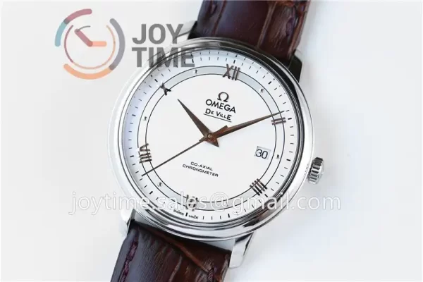 Omega De Ville 1:1 Best Edition SS 39.5mm Leather Strap A2824