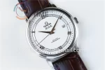 Omega De Ville 1:1 Best Edition SS 39.5mm Leather Strap A2824