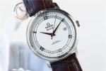 Omega De Ville 1:1 Best Edition SS 39.5mm Leather Strap A2824