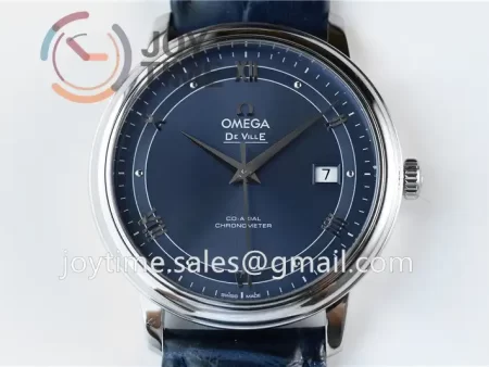 Omega De Ville 1:1 Best Edition SS 39.5mm Leather Strap A2824