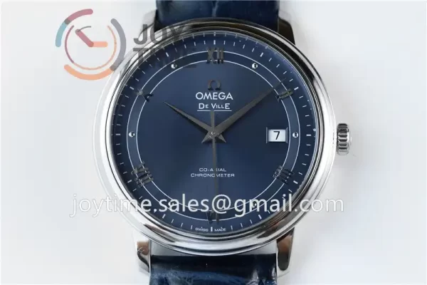 Omega De Ville 1:1 Best Edition SS 39.5mm Leather Strap A2824