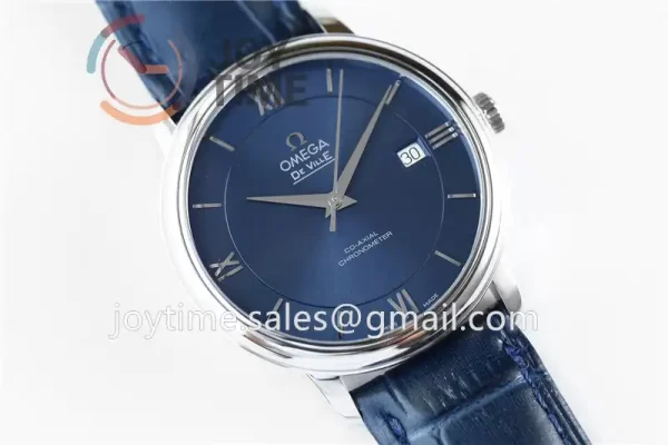 Omega De Ville 1:1 Best Edition SS 39.5mm Leather Strap A2824