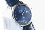 Omega De Ville 1:1 Best Edition SS 39.5mm Leather Strap A2824