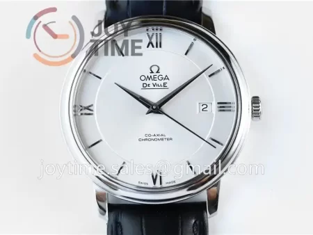 Omega De Ville 1:1 Best Edition SS 39.5mm Leather Strap A2824