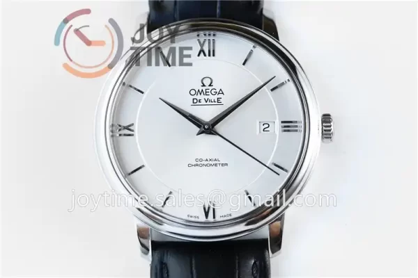 Omega De Ville 1:1 Best Edition SS 39.5mm Leather Strap A2824