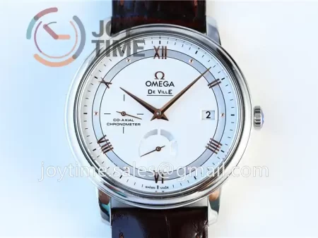 Omega De Ville Real PR 1:1 Best Edition SS 39.5mm Leather Strap A2824