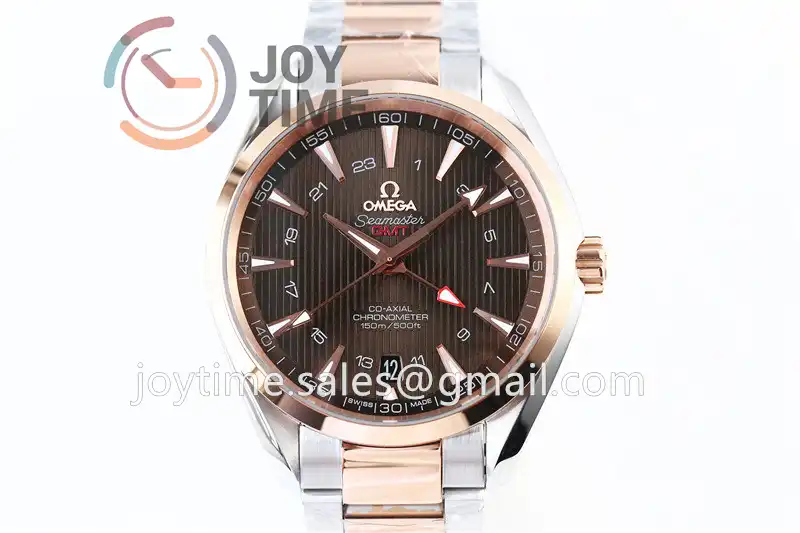 Omega Aqua Terra 150M GMT  VSF 1:1 Best Edition SS 43mm RG Bezel SS/RG Bracelet Super Clone A8605