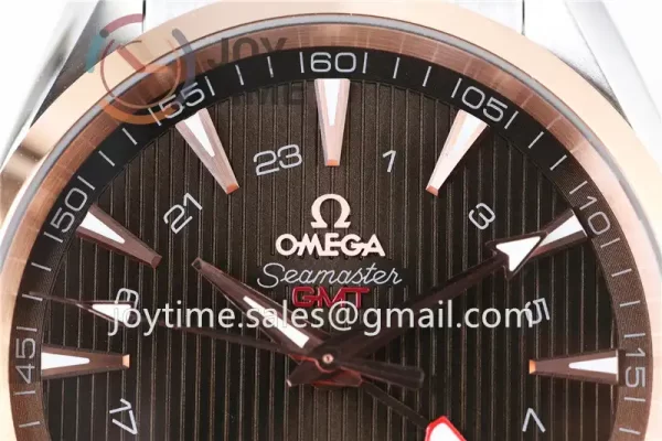 Omega Aqua Terra 150M GMT  VSF 1:1 Best Edition SS 43mm RG Bezel SS/RG Bracelet Super Clone A8605