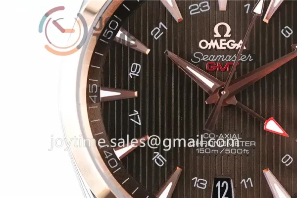 Omega Aqua Terra 150M GMT  VSF 1:1 Best Edition SS 43mm RG Bezel SS/RG Bracelet Super Clone A8605