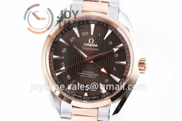 Omega Aqua Terra 150M GMT  VSF 1:1 Best Edition SS 43mm RG Bezel SS/RG Bracelet Super Clone A8605