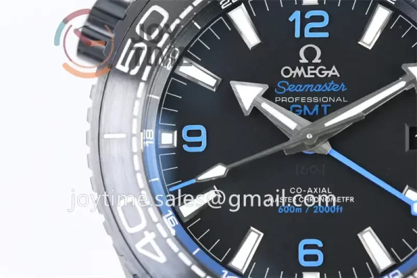 Omega Planet Ocean 600M GMT  VSF 1:1 Best Edition Ceramic 45.5mm Rubber Strap Super Clone A8906