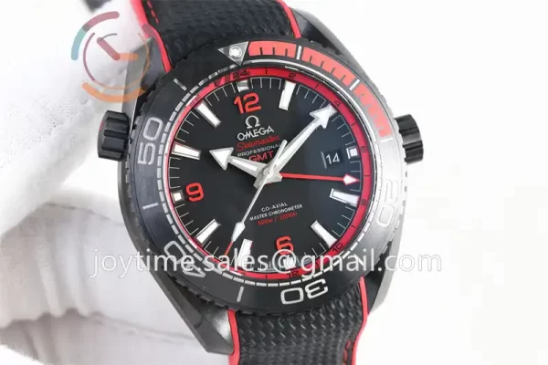 Omega Planet Ocean 600M GMT  VSF 1:1 Best Edition Ceramic 45.5mm Rubber Strap Super Clone A8906