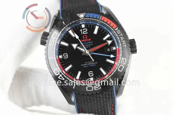 Omega Planet Ocean 600M GMT  VSF 1:1 Best Edition Ceramic 45.5mm Rubber Strap Super Clone A8906