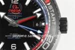 Omega Planet Ocean 600M GMT  VSF 1:1 Best Edition Ceramic 45.5mm Rubber Strap Super Clone A8906