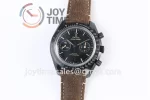 Omega Speedmaster "Dark Side of The Moon" OMF 1:1 Best Edition Ceramic 44mm Leather Strap A9300