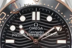 Omega Seamaster Diver 300M VSF 1:1 Best Edition SS 42mm RG Bezel Rubber Strap Super Clone A8800