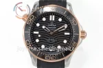 Omega Seamaster Diver 300M VSF 1:1 Best Edition SS 42mm RG Bezel Rubber Strap Super Clone A8800