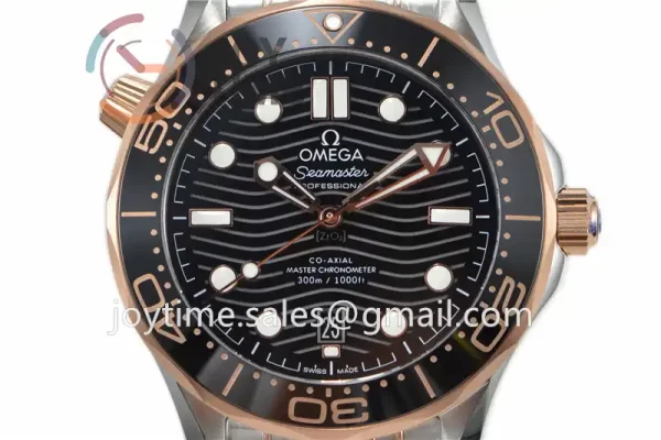 Omega Seamaster Diver 300M VSF 1:1 Best Edition SS 42mm RG Bezel SS/RG Bracelet Super Clone A8800