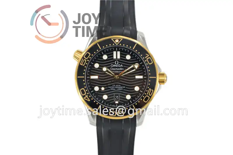 Omega Seamaster Diver 300M VSF 1:1 Best Edition SS 42mm YG Bezel Rubber Strap Super Clone A8800