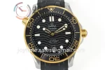 Omega Seamaster Diver 300M VSF 1:1 Best Edition SS 42mm YG Bezel Rubber Strap Super Clone A8800