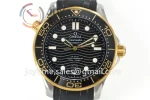 Omega Seamaster Diver 300M VSF 1:1 Best Edition SS 42mm YG Bezel Rubber Strap Super Clone A8800