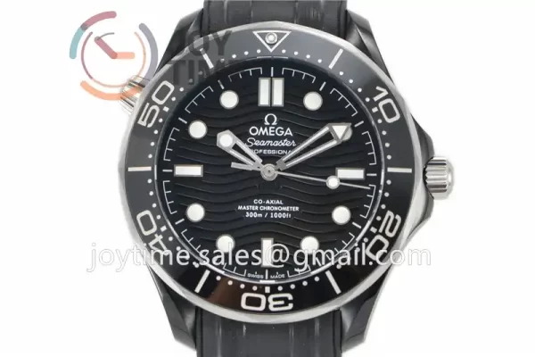 Omega Seamaster Diver 300M VSF 1:1 Best Edition Ceramic  43.5mm Rubber Strap Super Clone A8806