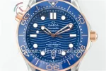 Omega Seamaster Diver 300M VSF 1:1 Best Edition SS 42mm RG Bezel Rubber Strap Super Clone A8800