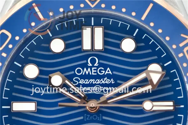 Omega Seamaster Diver 300M VSF 1:1 Best Edition SS 42mm RG Bezel Rubber Strap Super Clone A8800