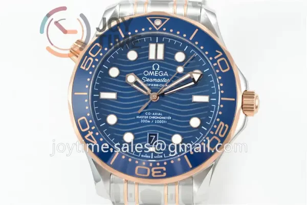 Omega Seamaster Diver 300M VSF 1:1 Best Edition SS 42mm RG Bezel SS/RG Bracelet Super Clone A8800