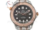 Omega Seamaster Diver 300M VSF 1:1 Best Edition SS 42mm RG Bezel SS/RG Bracelet Super Clone A8806