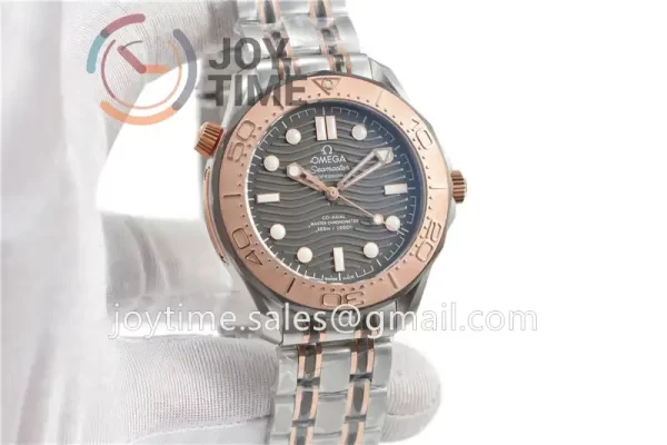 Omega Seamaster Diver 300M VSF 1:1 Best Edition SS 42mm RG Bezel SS/RG Bracelet Super Clone A8806