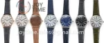 Omega De Ville Tresor Ladies 1:1 Best Edition SS 36mm Leather Strap Quartz (7Colors)