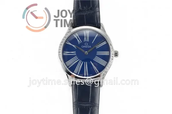 Omega De Ville Tresor Ladies 1:1 Best Edition SS 36mm Leather Strap Quartz (7Colors)