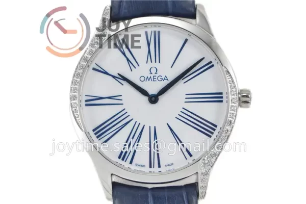 Omega De Ville Tresor Ladies 1:1 Best Edition SS 36mm Leather Strap Quartz (7Colors)