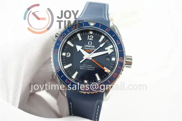 Omega Planet Ocean 600M GMT  VSF 1:1 Best Edition SS 43.5mm Rubber Strap Super Clone A8605