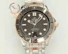 Omega Seamaster Diver 300M ORF 1:1 Best Edition SS 42mm RG Bezel SS/RG Bracelet Super Clone A8800