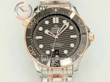 Omega Seamaster Diver 300M ORF 1:1 Best Edition SS 42mm RG Bezel SS/RG Bracelet Super Clone A8800