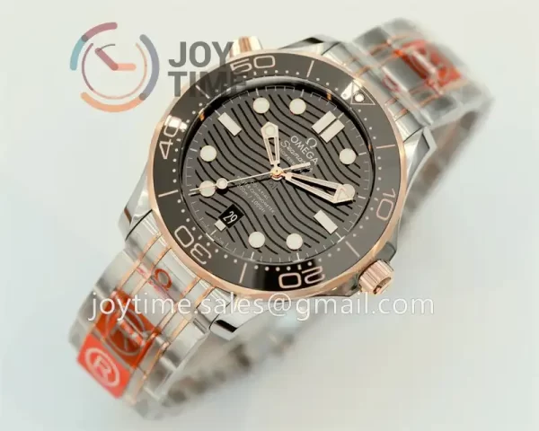 Omega Seamaster Diver 300M ORF 1:1 Best Edition SS 42mm RG Bezel SS/RG Bracelet Super Clone A8800